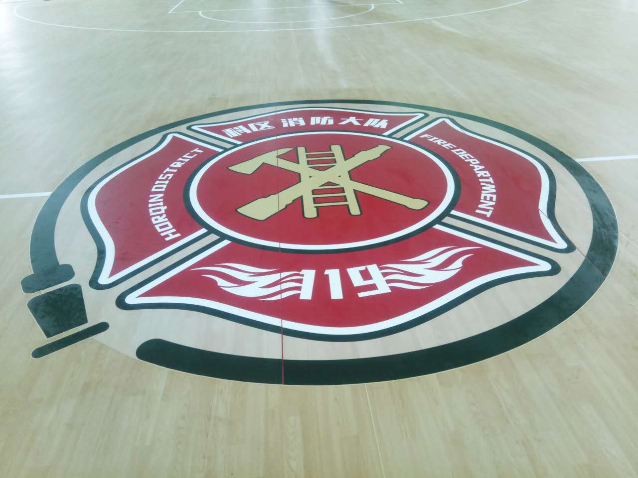 J9直营集团运动地板为消防官兵强身健体奉献力量