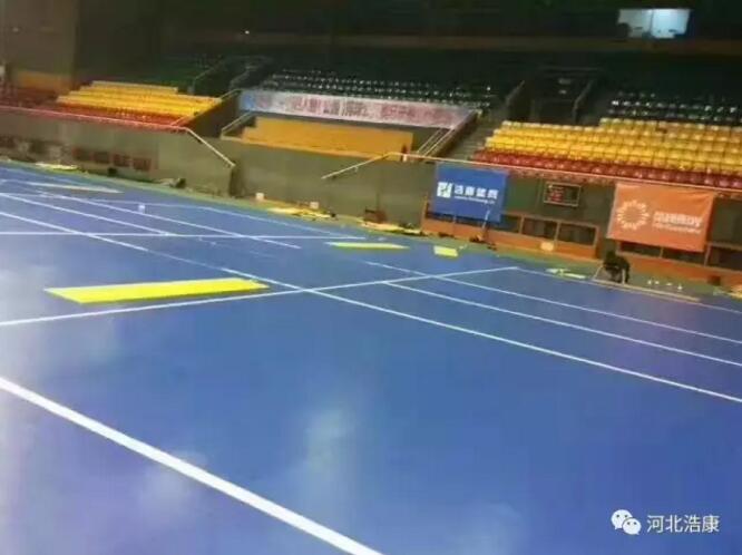 J9直营集团菠萝纹塑胶运动地板助力石家庄全民运动