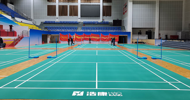 J9直营集团运动地板助力湖南省第四届中学生运动会羽毛球赛场